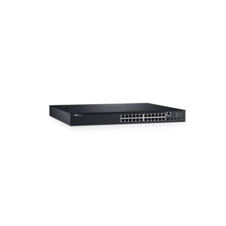 Dell Networking N1524P - Switch 24 ports fixes RJ45 PoE+ 1GbE +4 Ports dédiés SFP+ 10GbE intégrés.