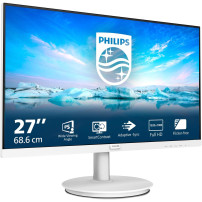 PHILIPS Moniteur 241V8AW 24 Pouce 100Hz IPS Dalle, 4ms GtG, Haut-parleurs, (1920x1080 HDMI 1x 1.4) Blanc