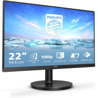 PHILIPS Moniteur 241V8AW 24 Pouce 100Hz IPS Dalle, 4ms GtG, Haut-parleurs, (1920x1080 HDMI 1x 1.4) Blanc