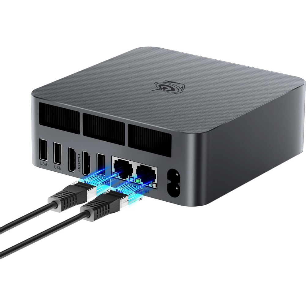 Beelink EQR7 Mini-PC, AMD Ryzen 7 7735U(8C/16T jusqu'à 4,75Ghz), Mini Ordinateur 16GB LPDDR5 500GB M.2 PCIe4.0 SSD, 4K Dual