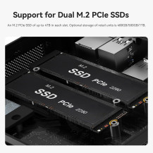 Beelink EQR7 Mini-PC, AMD Ryzen 7 7735U(8C/16T jusqu'à 4,75Ghz), Mini Ordinateur 16GB LPDDR5 500GB M.2 PCIe4.0 SSD, 4K Dual