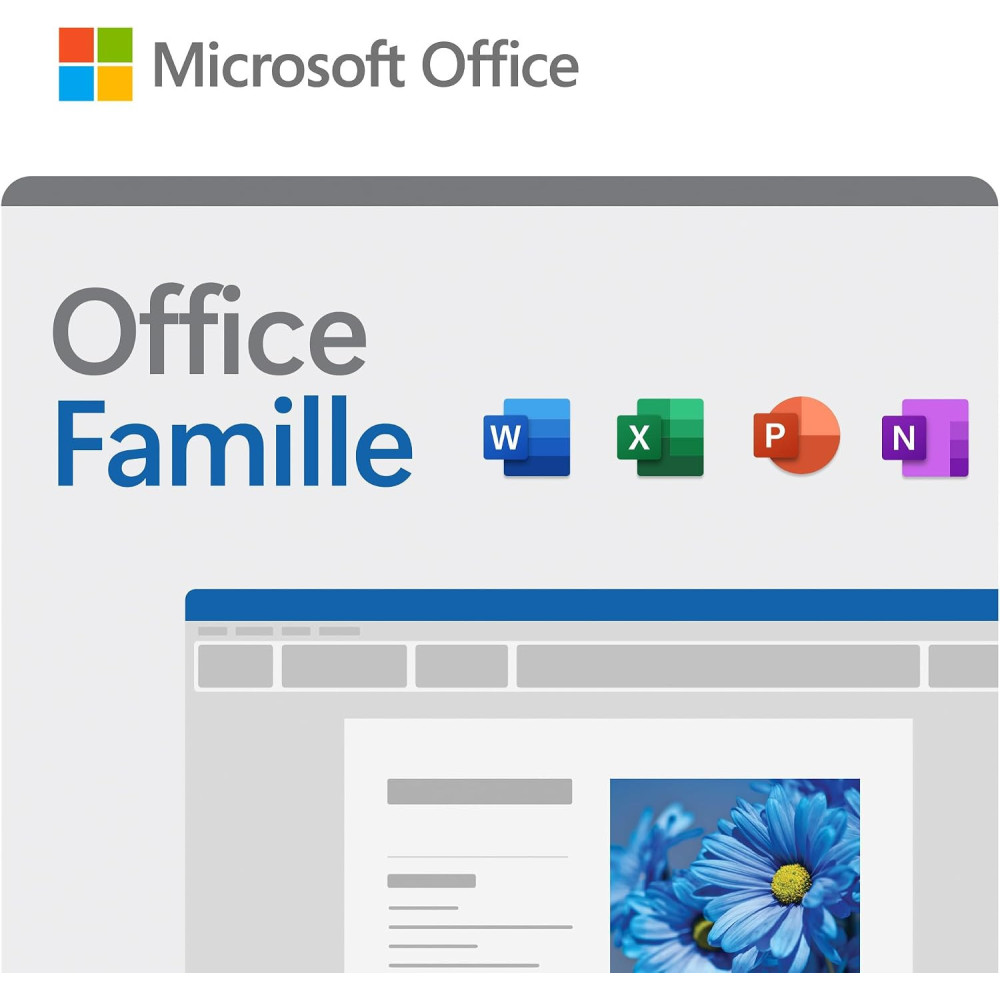 Microsoft Office Famille 2024 | Code d'activation envoyé par email