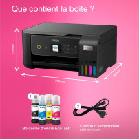 Epson EcoTank ET-2870 Imprimante à Réservoirs D’Encre | Maison & Petit Bureau | Wi-FI | A4 | Imprimer, Copier, Numériser | Écran