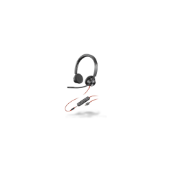 Poly Blackwire 3325 Blackwire 3300 series micro-casque sur-oreille filaire jack 3,5mm, USB-C noir Certifié pour Microsoft…
