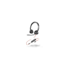 Poly Blackwire 3325 Blackwire 3300 series micro-casque sur-oreille filaire jack 3,5mm, USB-C noir Certifié pour Microsoft…