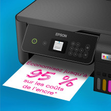 Epson EcoTank ET-2870 Imprimante à Réservoirs D’Encre | Maison & Petit Bureau | Wi-FI | A4 | Imprimer, Copier, Numériser | Écran