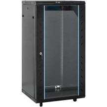 vidaXL Coffret de réseau à Pieds pivotants 22U 19" IP20 60x60x120 cm, Coffret de réseau sur Pied, Armoire de données, Support de