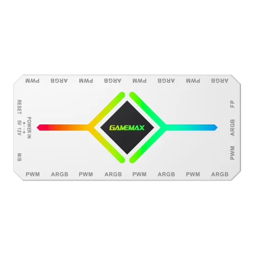 Hub ARGB GAMEMAX V4.0 ARGB+PWM WH Blanc ARGB