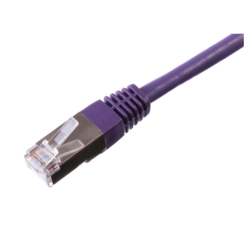 Cordon réseau RJ45-RJ45 Catégorie 6A Blindé SFTP LSZH 3 mètres Violet - Reconditionné