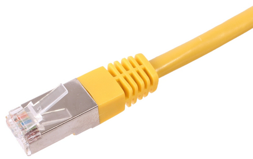 Cordon réseau RJ45-RJ45 Catégorie 6A Blindé S/FTP LSZH 3 mètres Jaune - Reconditionné