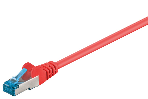 Cordon réseau RJ45-RJ45 Catégorie 6A Blindé S/FTP LSZH 3 mètres Rouge - Reconditionné